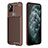 Silicone Candy Rubber TPU Twill Soft Case Cover QK2 for Google Pixel 4a 5G Brown