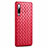 Silicone Candy Rubber TPU Twill Soft Case Cover R01 for Huawei P30 Red