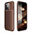 Silicone Candy Rubber TPU Twill Soft Case Cover S01 for Apple iPhone 14 Pro Max Brown