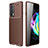 Silicone Candy Rubber TPU Twill Soft Case Cover S01 for Motorola Moto Edge 20 5G Brown