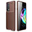 Silicone Candy Rubber TPU Twill Soft Case Cover S01 for Motorola Moto Edge Lite 5G Brown