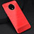 Silicone Candy Rubber TPU Twill Soft Case Cover S01 for OnePlus 7T Red