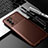 Silicone Candy Rubber TPU Twill Soft Case Cover S01 for Oppo Reno6 Pro 5G India Brown