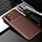 Silicone Candy Rubber TPU Twill Soft Case Cover S01 for Oppo Reno6 Z 5G Brown