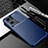 Silicone Candy Rubber TPU Twill Soft Case Cover S01 for Oppo Reno7 Pro 5G Blue
