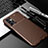 Silicone Candy Rubber TPU Twill Soft Case Cover S01 for Samsung Galaxy A32 4G Brown