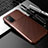 Silicone Candy Rubber TPU Twill Soft Case Cover S01 for Samsung Galaxy F52 5G Brown