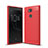 Silicone Candy Rubber TPU Twill Soft Case Cover S01 for Sony Xperia L2 Red