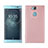 Silicone Candy Rubber TPU Twill Soft Case Cover S01 for Sony Xperia XA2 Plus Rose Gold