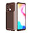 Silicone Candy Rubber TPU Twill Soft Case Cover S01 for Vivo Y50 Brown