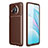 Silicone Candy Rubber TPU Twill Soft Case Cover S01 for Xiaomi Mi 10i 5G Brown