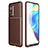 Silicone Candy Rubber TPU Twill Soft Case Cover S01 for Xiaomi Mi 10T Pro 5G Brown