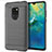 Silicone Candy Rubber TPU Twill Soft Case Cover S02 for Huawei Mate 20 Gray