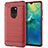 Silicone Candy Rubber TPU Twill Soft Case Cover S02 for Huawei Mate 20 Red