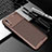 Silicone Candy Rubber TPU Twill Soft Case Cover S02 for Xiaomi Redmi 9A Brown