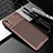 Silicone Candy Rubber TPU Twill Soft Case Cover S02 for Xiaomi Redmi 9AT Brown