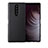 Silicone Candy Rubber TPU Twill Soft Case Cover T01 for Sony Xperia 1 Black