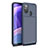 Silicone Candy Rubber TPU Twill Soft Case Cover WL1 for Samsung Galaxy M21 Blue
