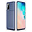 Silicone Candy Rubber TPU Twill Soft Case Cover WL1 for Samsung Galaxy S20 Blue