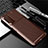 Silicone Candy Rubber TPU Twill Soft Case Cover Y01 for Huawei Honor X10 5G Brown