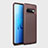 Silicone Candy Rubber TPU Twill Soft Case Cover Y01 for Samsung Galaxy S10 Brown
