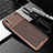 Silicone Candy Rubber TPU Twill Soft Case Cover Y01 for Xiaomi Redmi 9AT Brown