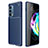 Silicone Candy Rubber TPU Twill Soft Case Cover Z01 for Motorola Moto Edge 20 Pro 5G Blue
