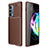 Silicone Candy Rubber TPU Twill Soft Case Cover Z01 for Motorola Moto Edge 20 Pro 5G Brown