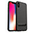 Silicone Candy Rubber TPU Twill Soft Case with Stand for Apple iPhone X Black