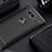 Silicone Candy Rubber TPU Twill Soft Case with Stand for Sony Xperia XZ2 Compact Black