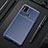 Silicone Candy Rubber TPU Twill Soft T01 Case Cover for Samsung Galaxy M21s Blue