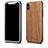 Silicone Candy Rubber Wood-Grain Pattern Soft Case for Apple iPhone X Brown