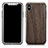 Silicone Candy Rubber Wood-Grain Pattern Soft Case for Apple iPhone X Gray