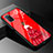 Silicone Frame Dress Party Girl Mirror Case Cover for Oppo A52 Red