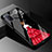 Silicone Frame Dress Party Girl Mirror Case Cover for Oppo A52 Red and Black