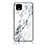 Silicone Frame Fashionable Pattern Mirror Case Cover for Google Pixel 4 White