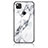 Silicone Frame Fashionable Pattern Mirror Case Cover for Google Pixel 4a White