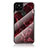 Silicone Frame Fashionable Pattern Mirror Case Cover for Google Pixel 5 Red