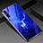 Silicone Frame Fashionable Pattern Mirror Case Cover for Huawei Enjoy 10e Blue