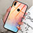 Silicone Frame Fashionable Pattern Mirror Case Cover for Huawei Honor 8X Orange