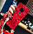 Silicone Frame Fashionable Pattern Mirror Case Cover for Huawei Mate 20 Red