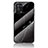 Silicone Frame Fashionable Pattern Mirror Case Cover for OnePlus Nord N200 5G Black