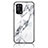 Silicone Frame Fashionable Pattern Mirror Case Cover for OnePlus Nord N200 5G White
