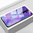 Silicone Frame Fashionable Pattern Mirror Case Cover for Oppo A5 (2020) Purple