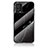 Silicone Frame Fashionable Pattern Mirror Case Cover for Oppo A55 4G Black