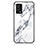 Silicone Frame Fashionable Pattern Mirror Case Cover for Oppo A55 4G White