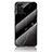 Silicone Frame Fashionable Pattern Mirror Case Cover for Oppo A55S 5G Black
