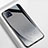 Silicone Frame Fashionable Pattern Mirror Case Cover for Oppo A72 5G Gray