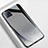 Silicone Frame Fashionable Pattern Mirror Case Cover for Oppo A73 5G Gray