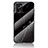 Silicone Frame Fashionable Pattern Mirror Case Cover for Oppo A76 Black